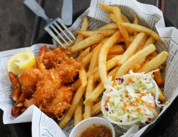 shrimp restaurant cast iron